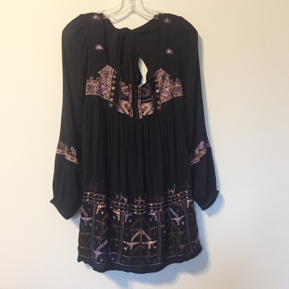 New Free People Rhiannon Embroidered Boho Dress XS - Picture 5 of 8